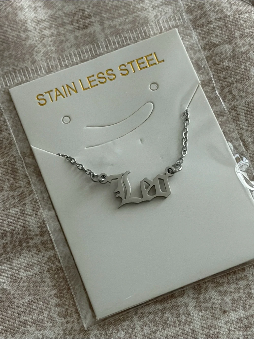 Stainless Steel 'Leo' Necklace - Silver